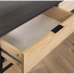 Mesa Consola Credencia Ferro Preto Madeira Wengue